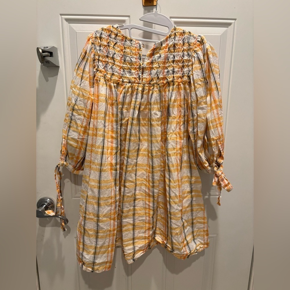 Daughters of India Freya Dress ~ Honeycomb Plaid S - Picture 3 of 4